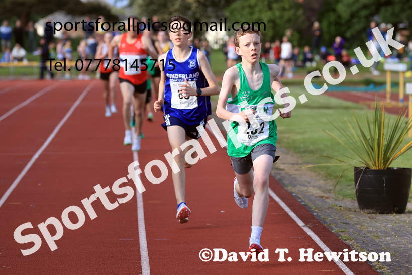 Jimmy Hedley 800 metres, 2026 NEGP 2, Monkton Stadium, Wednesday, May 27th. Photo: David T. Hewitson/Sports for All Pics